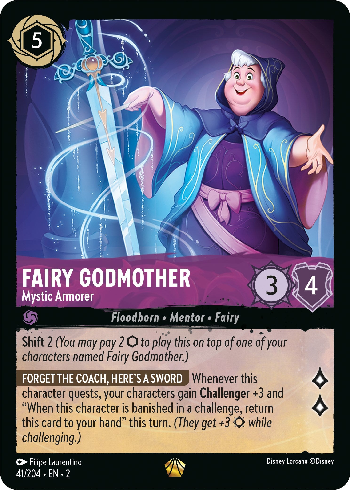 Fairy Godmother - Mystic Armorer (41/204) [Rise of the Floodborn] | Good Games Morley