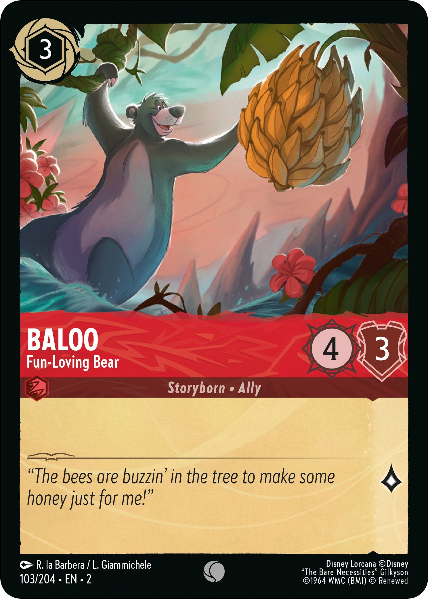 Baloo - Fun-Loving Bear (103/204) [Rise of the Floodborn] | Good Games Morley