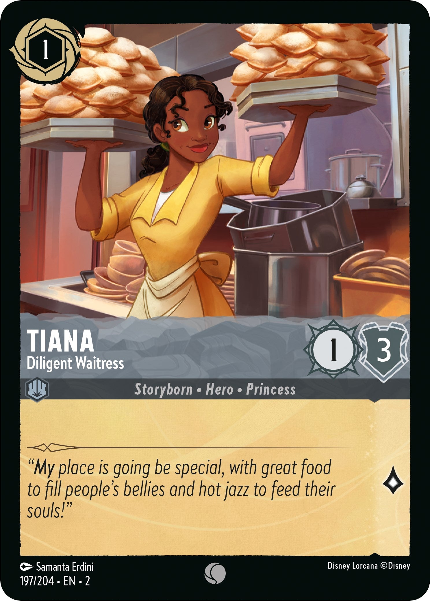 Tiana - Diligent Waitress (197/204) [Rise of the Floodborn] | Good Games Morley