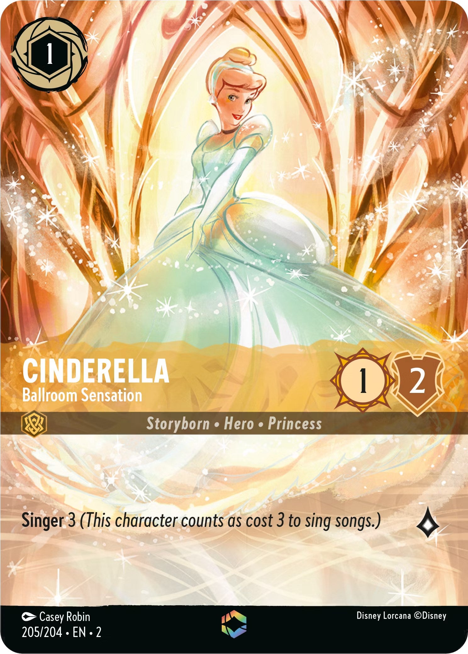 Cinderella - Ballroom Sensation (Enchanted) (205/204) [Rise of the Floodborn] | Good Games Morley