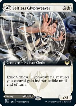 Selfless Glyphweaver Extended Art 329 (Strixhaven: School of Mages)  - Foil | Good Games Morley