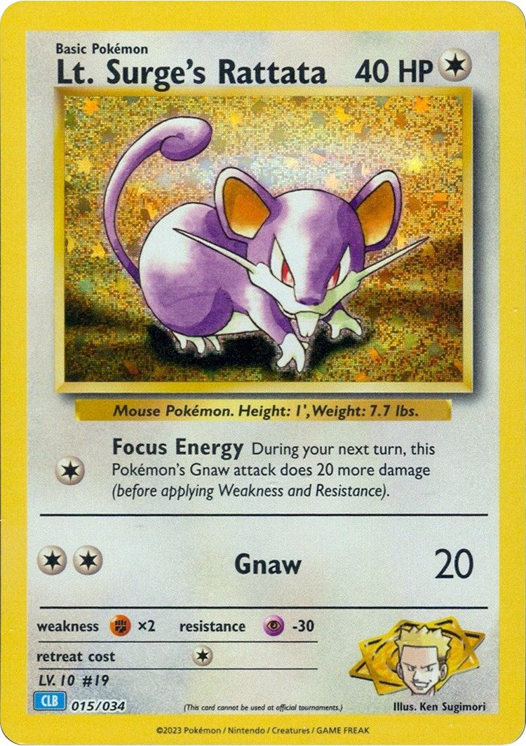 Lt. Surge's Rattata [Trading Card Game Classic] | Good Games Morley