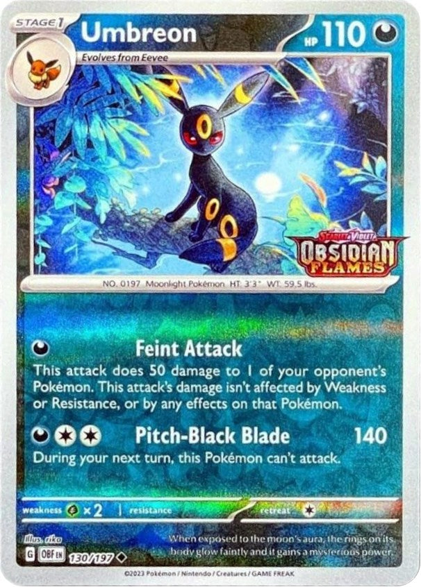 Umbreon (130/197) (Obsidian Flames Stamped) [Scarlet & Violet: Obsidian Flames] | Good Games Morley