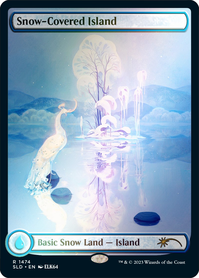 Snow-Covered Island (1474) (Rainbow Foil) [Secret Lair Drop Series] | Good Games Morley