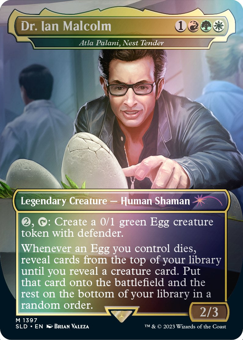 Dr. Ian Malcolm - Atla Palani, Nest Tender (Rainbow Foil) [Secret Lair Drop Series] | Good Games Morley