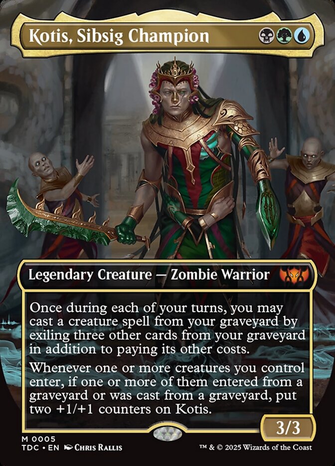 Kotis, Sibsig Champion 5 (Commander: Tarkir: Dragonstorm)  - Borderless Foil | Good Games Morley