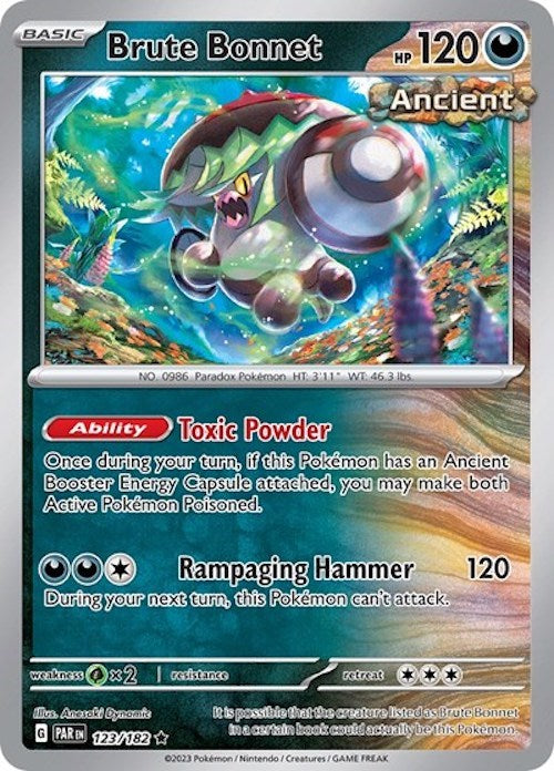 Brute Bonnet (123/182) (Cosmos Holo) [Scarlet & Violet: Paradox Rift] | Good Games Morley