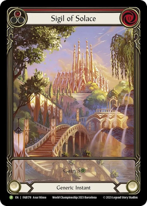 Sigil of Solace [FAB178] (Promo)  Rainbow Foil | Good Games Morley