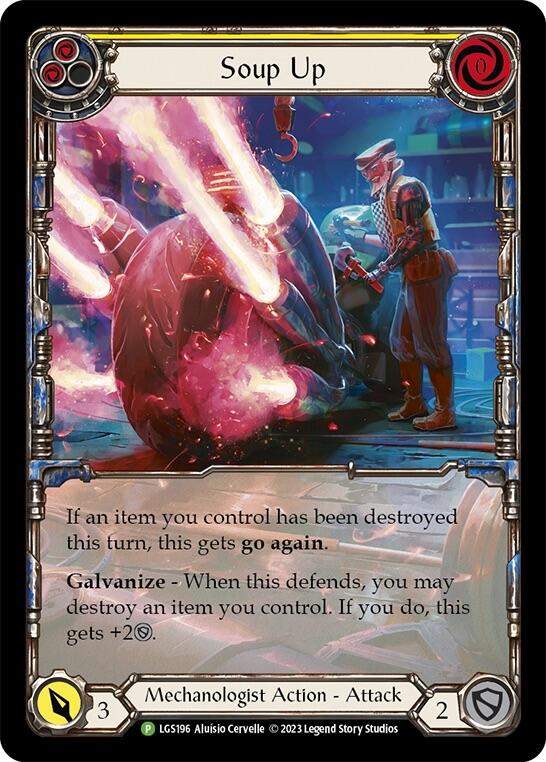 Soup Up (Yellow) [LGS196] (Promo)  Rainbow Foil | Good Games Morley