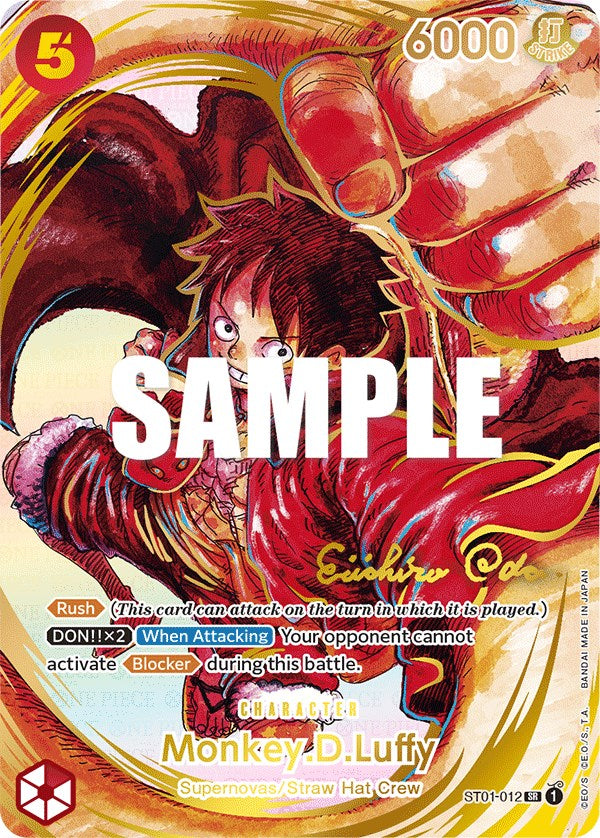 Monkey.D.Luffy (Alternate Art) (Gold-Stamped Signature) [Starter Deck: Straw Hat Crew] | Good Games Morley