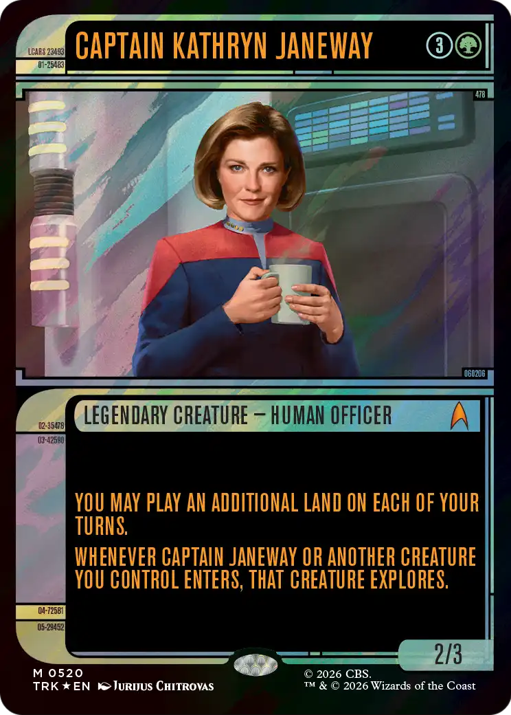 Captain Kathryn Janeway (Showcase) (Surge Foil) [Star Trek] | Good Games Morley