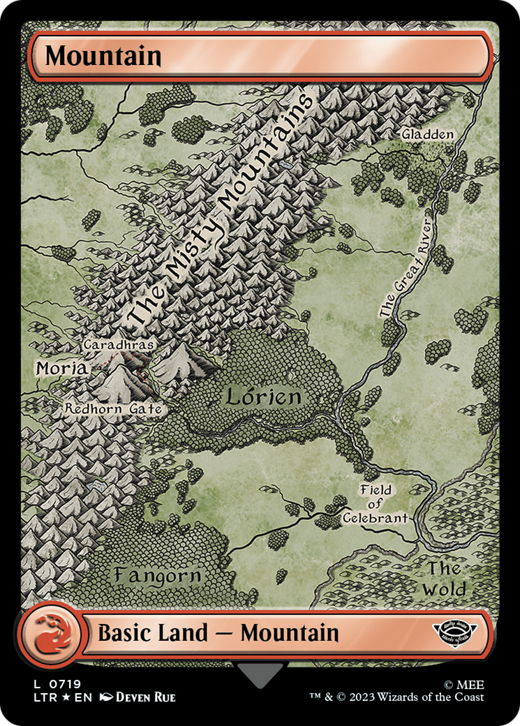 Mountain (719) (Surge Foil) [The Lord of the Rings: Tales of Middle-Earth] | Good Games Morley