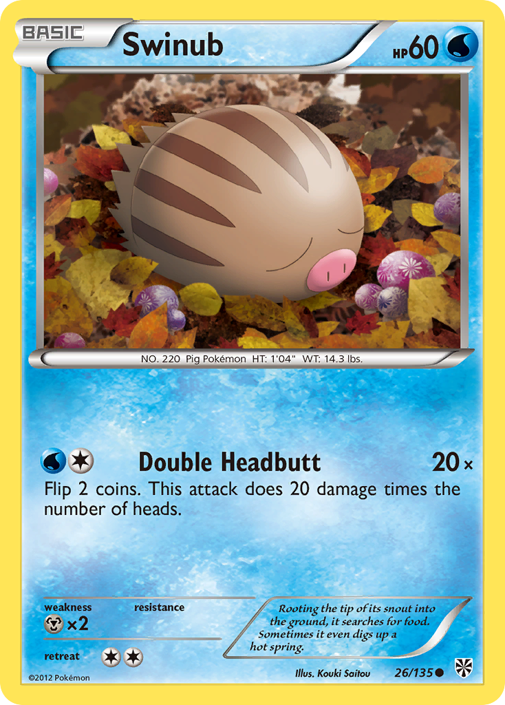 Swinub (26/135) [Black & White: Plasma Storm] | Good Games Morley