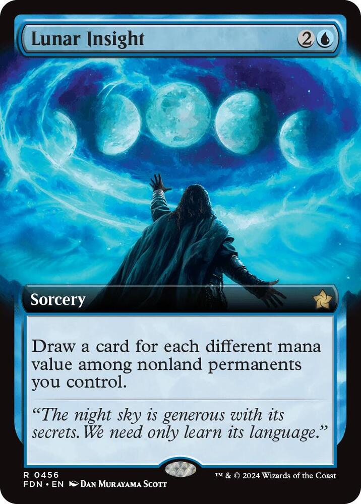 Lunar Insight 456/291 (Foundations)  - Extended Art Foil | Good Games Morley