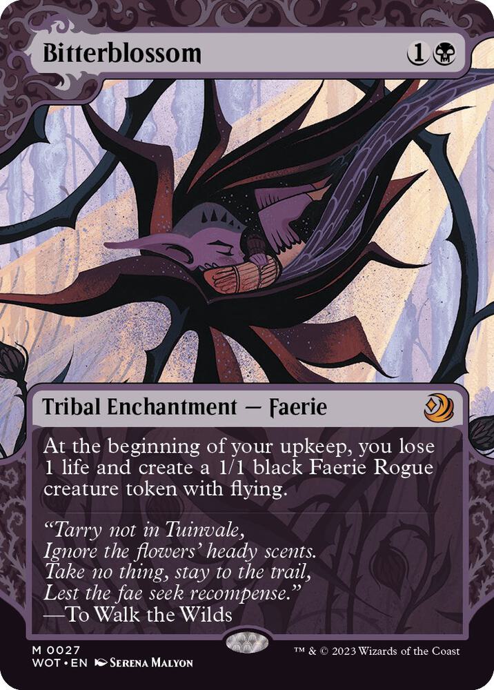 Bitterblossom 27/63 (Wilds of Eldraine: Enchanting Tales)  - Showcase | Good Games Morley