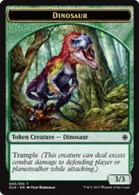 Dinosaur // Treasure (009) Double-Sided Token [Ixalan Tokens] | Good Games Morley