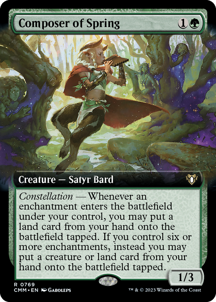 Composer of Spring (Extended Art) [Commander Masters] | Good Games Morley