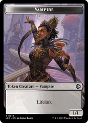 Vampire (0014) // Vampire Demon Double-Sided Token [The Lost Caverns of Ixalan Commander Tokens] | Good Games Morley