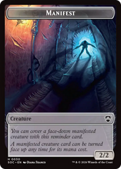 Elemental (0020) // Manifest Double-Sided Token [Secrets of Strixhaven Commander Tokens] | Good Games Morley