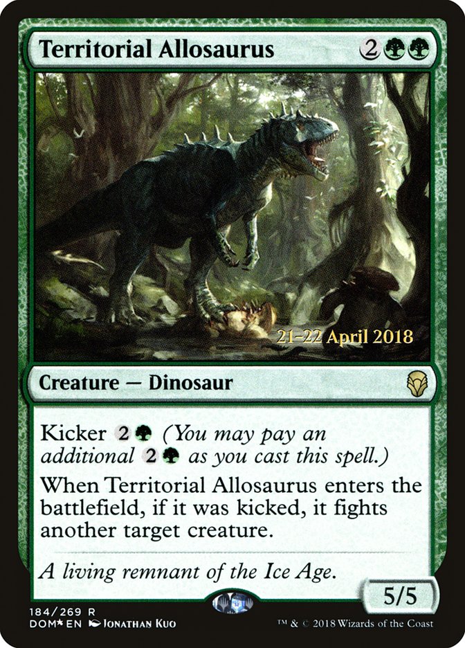 Territorial Allosaurus [Dominaria Prerelease Promos] | Good Games Morley