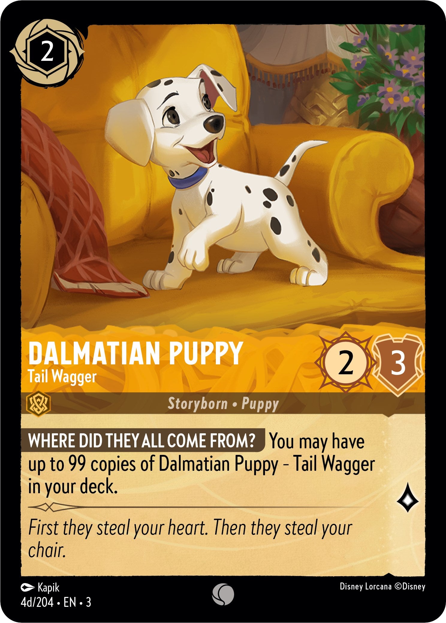 Dalmatian Puppy - Tail Wagger (4d) (4d/204) [Into the Inklands] | Good Games Morley