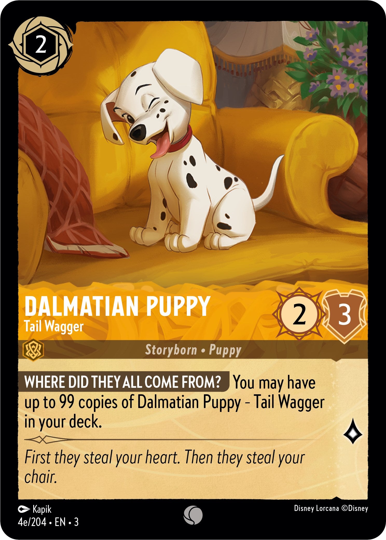 Dalmatian Puppy - Tail Wagger (4e) (4e/204) [Into the Inklands] | Good Games Morley