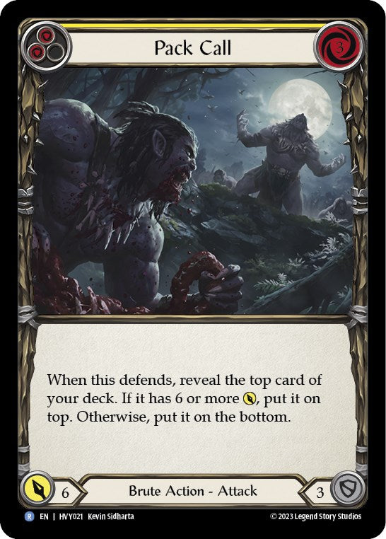 Pack Call (Yellow) [HVY021] (Heavy Hitters)  Rainbow Foil | Good Games Morley