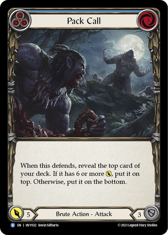 Pack Call (Blue) [HVY022] (Heavy Hitters)  Rainbow Foil | Good Games Morley