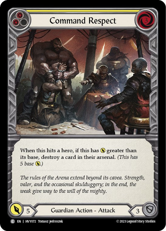 Command Respect (Yellow) [HVY072] (Heavy Hitters)  Rainbow Foil | Good Games Morley