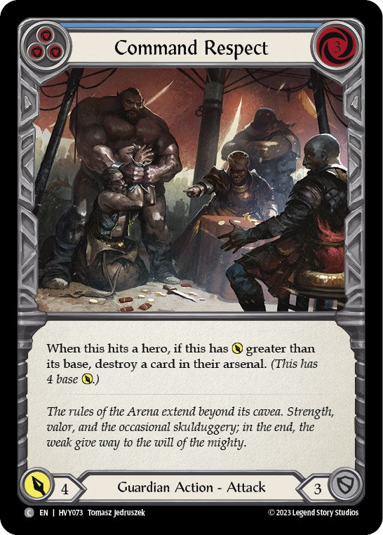 Command Respect (Blue) [HVY073] (Heavy Hitters)  Rainbow Foil | Good Games Morley