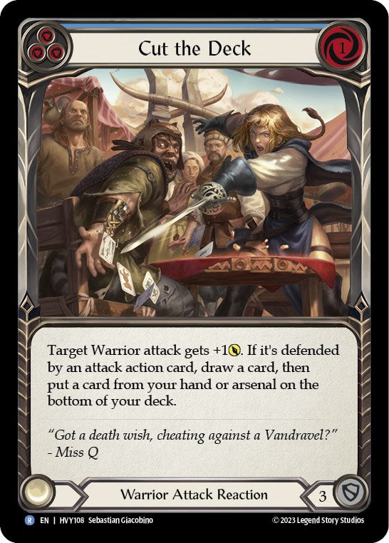 Cut the Deck (Blue) [HVY108] (Heavy Hitters)  Rainbow Foil | Good Games Morley