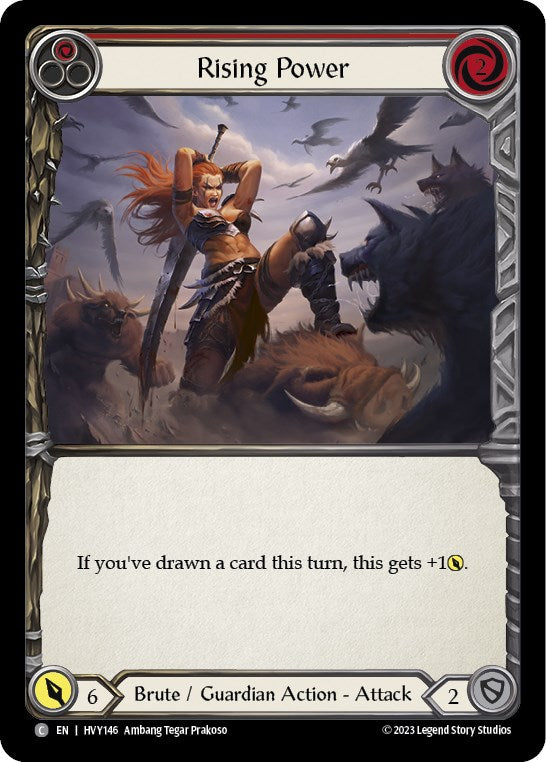 Rising Power (Red) [HVY146] (Heavy Hitters)  Rainbow Foil | Good Games Morley