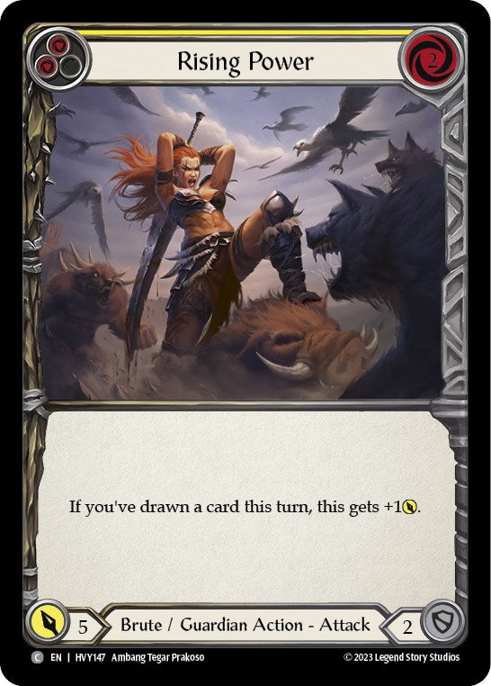 Rising Power (Yellow) [HVY147] (Heavy Hitters)  Rainbow Foil | Good Games Morley