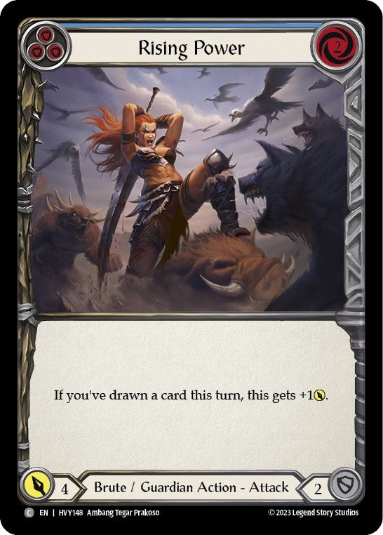 Rising Power (Blue) [HVY148] (Heavy Hitters)  Rainbow Foil | Good Games Morley