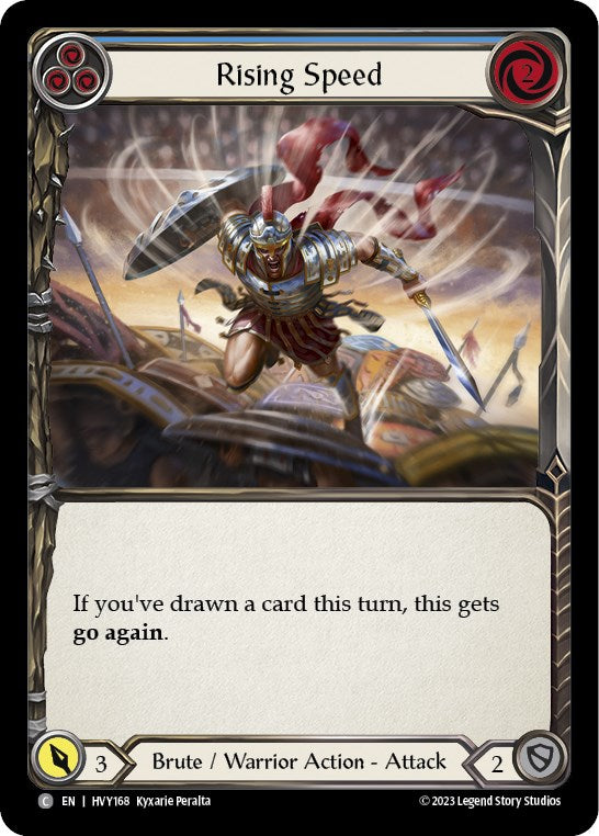 Rising Speed (Blue) [HVY168] (Heavy Hitters) | Good Games Morley