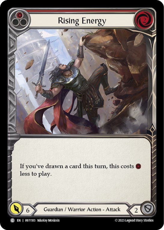 Rising Energy (Red) [HVY183] (Heavy Hitters)  Rainbow Foil | Good Games Morley