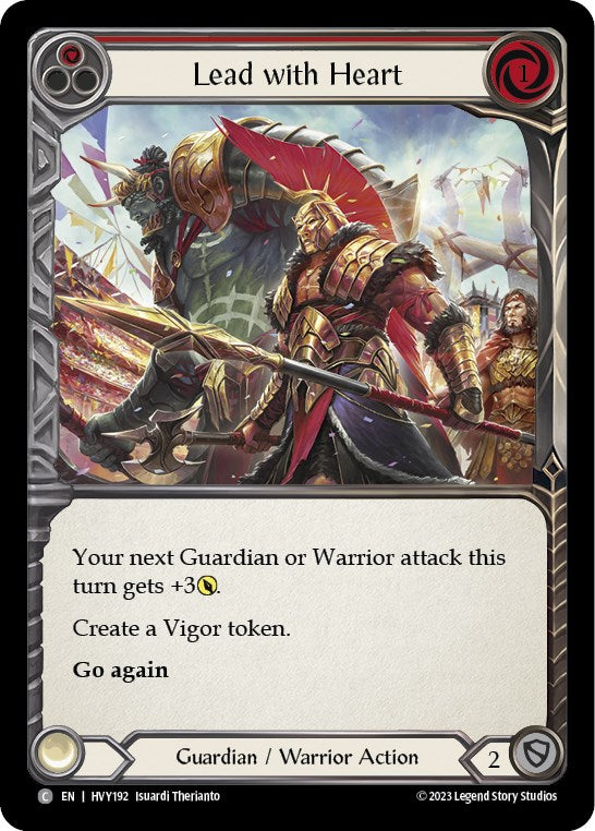 Lead with Heart (Red) [HVY192] (Heavy Hitters)  Rainbow Foil | Good Games Morley