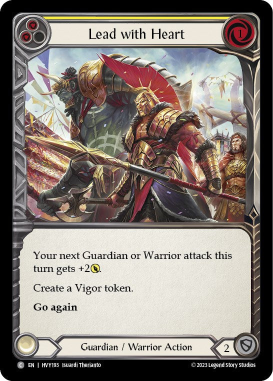 Lead with Heart (Yellow) [HVY193] (Heavy Hitters)  Rainbow Foil | Good Games Morley