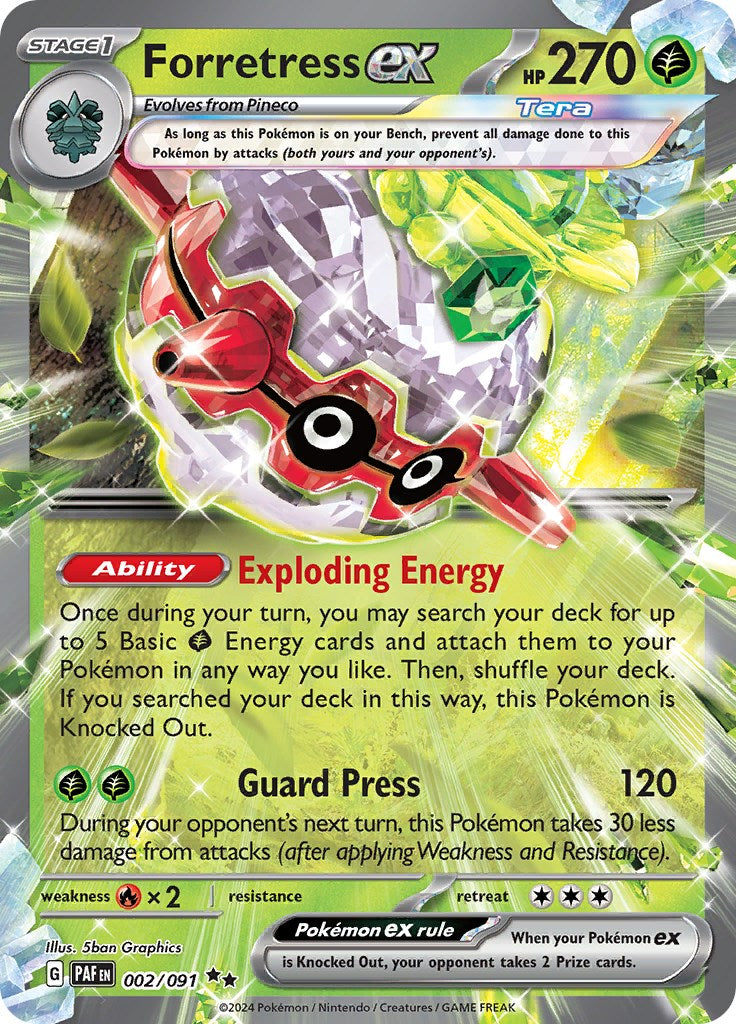 Forretress ex (002/091) [Scarlet & Violet: Paldean Fates] | Good Games Morley