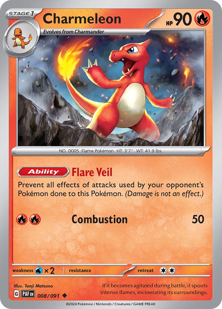 Charmeleon (008/091) [Scarlet & Violet: Paldean Fates] | Good Games Morley