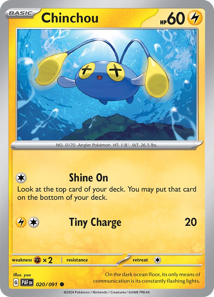 Chinchou (020/091) [Scarlet & Violet: Paldean Fates] | Good Games Morley