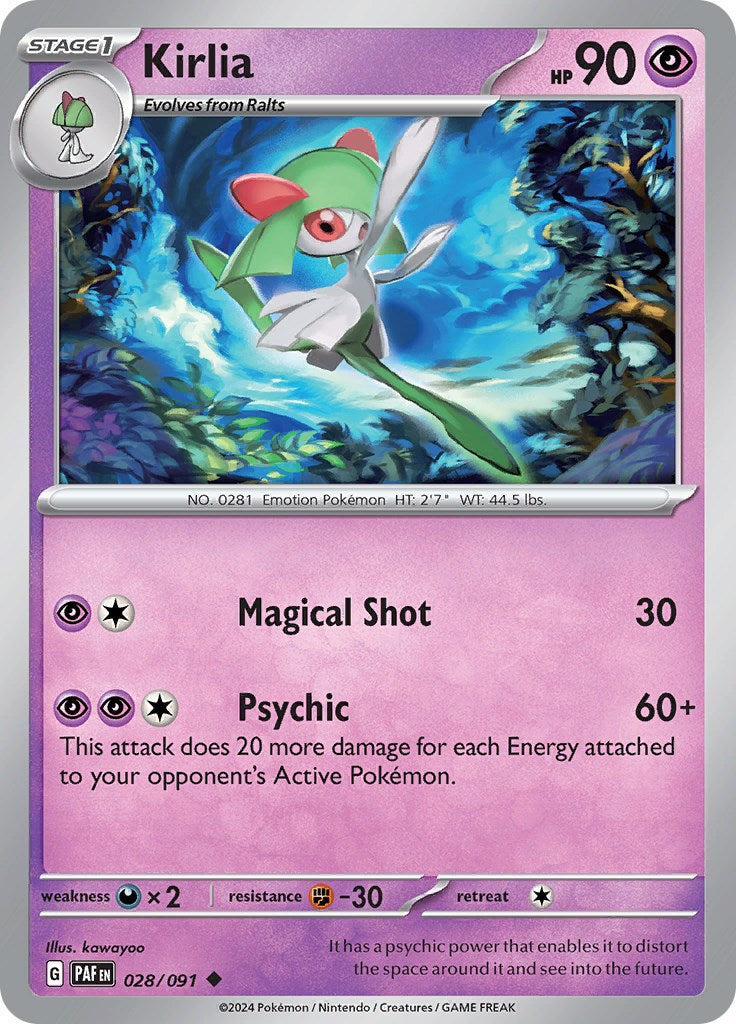 Kirlia (028/091) [Scarlet & Violet: Paldean Fates] | Good Games Morley