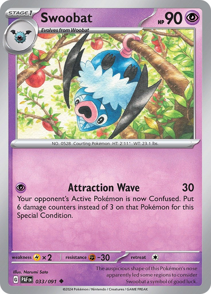 Swoobat (033/091) [Scarlet & Violet: Paldean Fates] | Good Games Morley