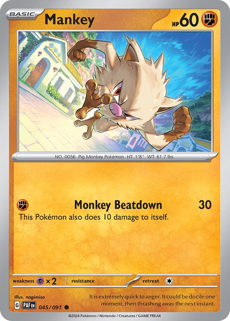 Mankey (045/091) [Scarlet & Violet: Paldean Fates] | Good Games Morley