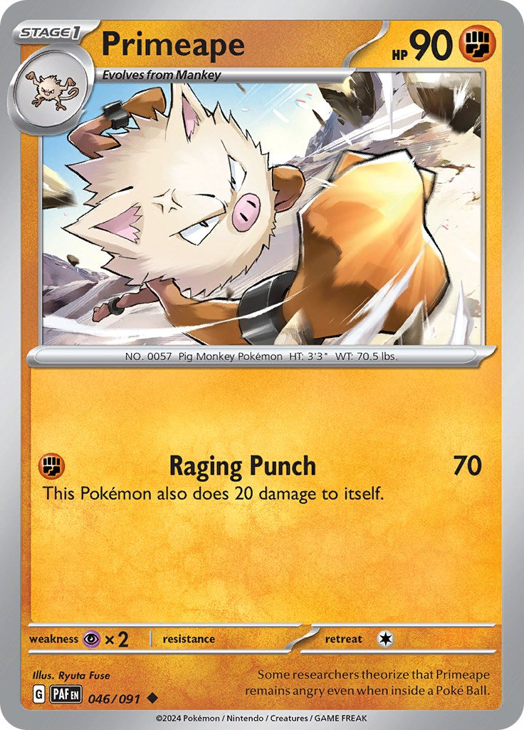 Primeape (046/091) [Scarlet & Violet: Paldean Fates] | Good Games Morley