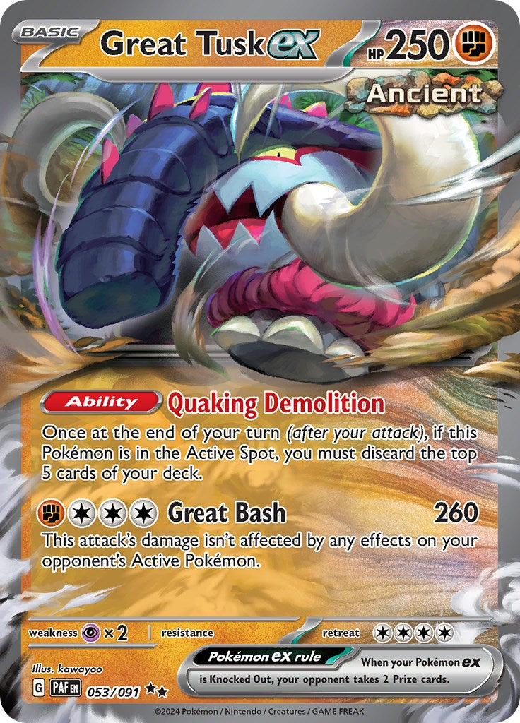 Great Tusk ex (053/091) [Scarlet & Violet: Paldean Fates] | Good Games Morley