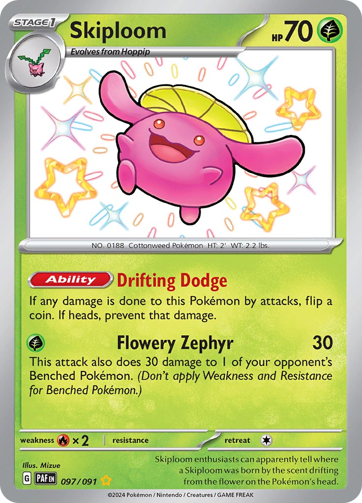 Skiploom (097/091) [Scarlet & Violet: Paldean Fates] | Good Games Morley
