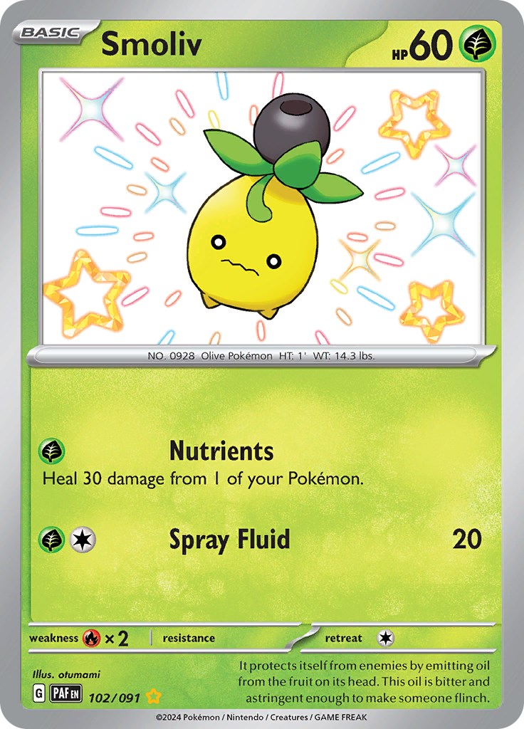 Smoliv (102/091) [Scarlet & Violet: Paldean Fates] | Good Games Morley