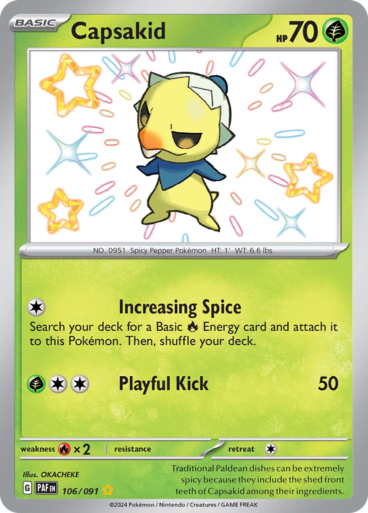 Capsakid (106/091) [Scarlet & Violet: Paldean Fates] | Good Games Morley