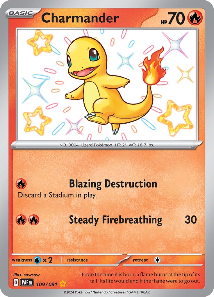 Charmander (109/091) [Scarlet & Violet: Paldean Fates] | Good Games Morley